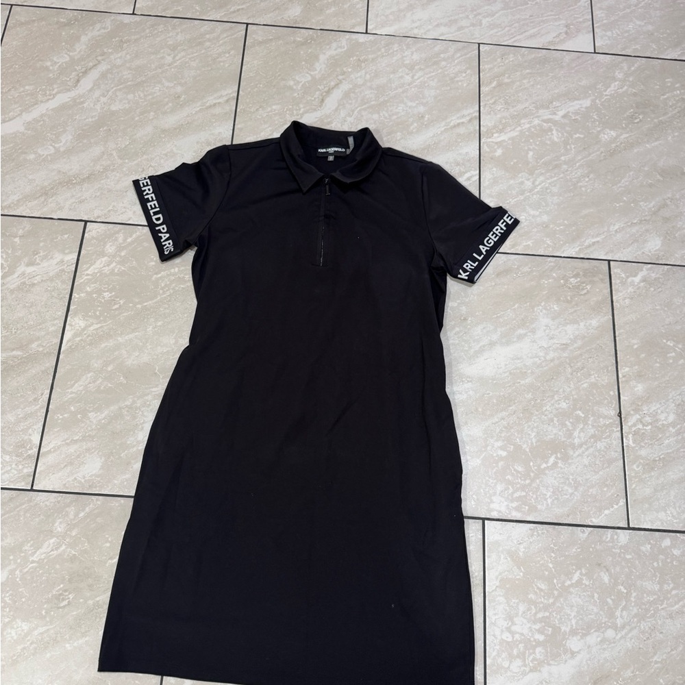 Karl Lagerfeld Black Polo Dress